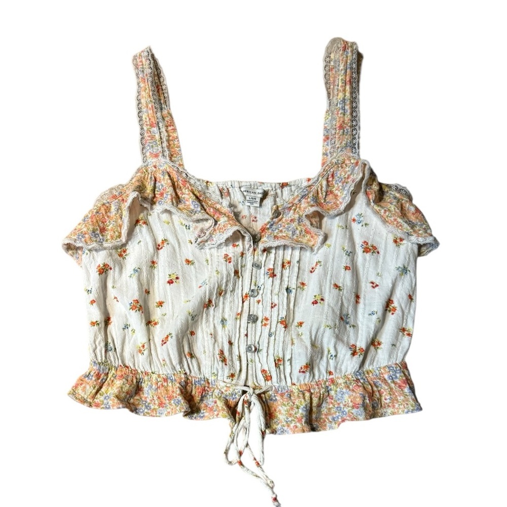 American Eagle V Neck Cinch Cami, large - Picture 4 of 11